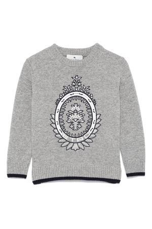 grey viscose jumper ETRO KIDS | GV9P00Z2498805BL